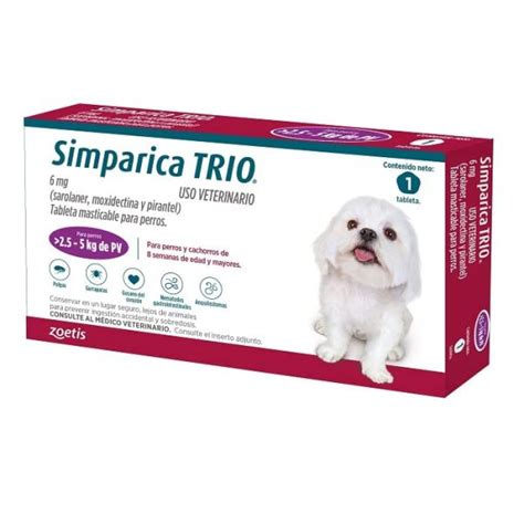 Simparica TRIO Chewable Tablets for 2.6-5kg Dogs
