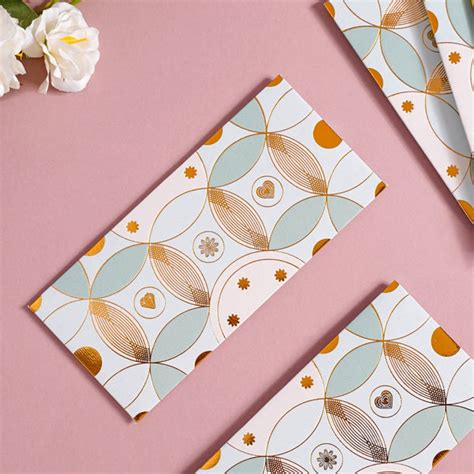 Set Of 12 Light Blue Geometric Luxury Shagun Envelope Online - Premium ...