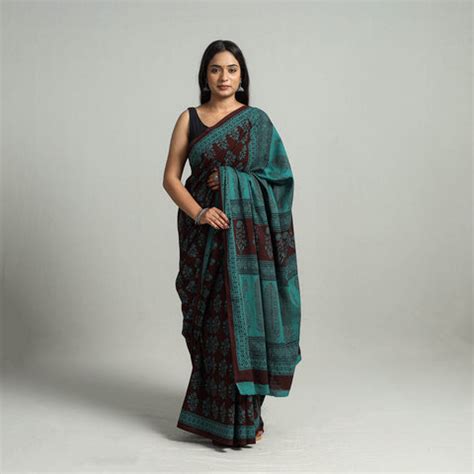 Buy Handcrafted Bagh Print Sarees Collection | iTokri – iTokri आई.टोकरी
