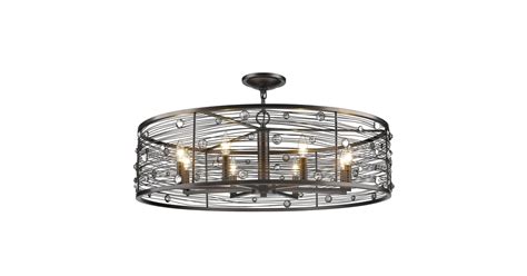 Golden Lighting 1998-8SF EBB Bijoux 8 Light 33" Wide Semi-Flush Ceiling ...