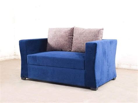 Buy Rome Sofa In Premium Blue Suede Fabric - GetMyCouch