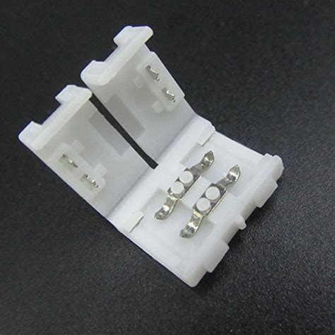 Generic 100pcs/lot 5050 led strip connector 10mm 2 Pin solderless mark ...