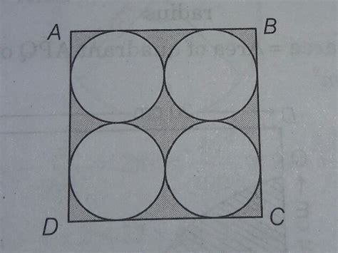 find the area of the shaded region in Figure as shown below where ABCD ...
