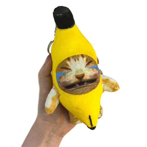 Buy WeightedPlush Cute Banana Cat Plush with Sound, Funny Crying Sad ...