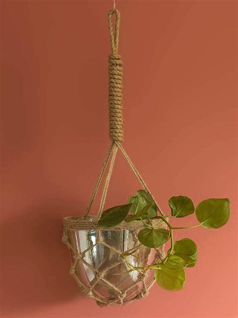 Buy Luster Hanging Planter With Knotted Rope Online | Wishing Chair