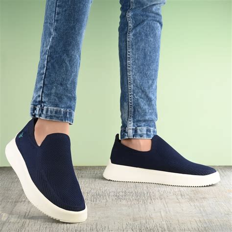 NOAK BLUE SUSTAINABLE MATERIAL WAVE KNIT CASUAL SLIP-ON