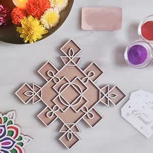 SHILP HANDICRAFT 12 Inches Rangoli Stencils Rangoli Making Tools Kit ...