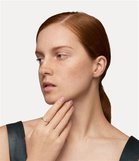 London Orb Ring in PLATINUM-WHITE-CZ | Vivienne Westwood®