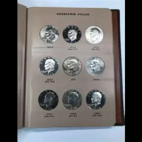 1971-1978 Clad Ike Eisenhower Dollar Dansco Album 8176 32-Coin Set ...