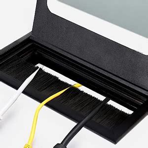 ZIBUYU® Rectangular Wire Cable Hole Cover Aluminum Alloy Office Table ...