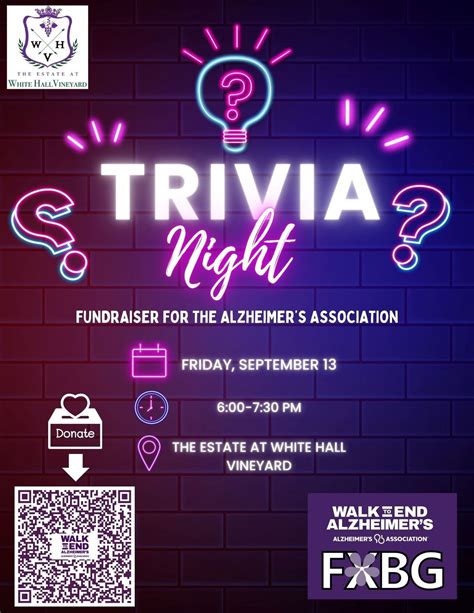 Wine & Trivia Night to Benefit the Alzheimers Association, The Estate ...
