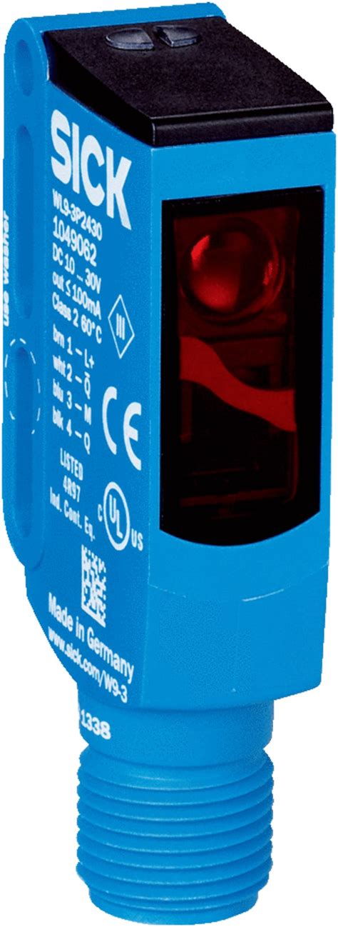 WL9-3N2430 SICK | SICK Retroreflective Photoelectric Sensor, Block ...
