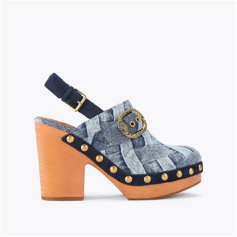 MAYFAIR CLOG SLINGBACK Denim Clog Heel by KURT GEIGER LONDON