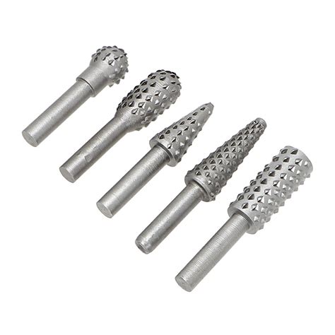 5 pcs/Set Mini HSS Rotary File Drill Bit Sets for Carving Woodworking ...