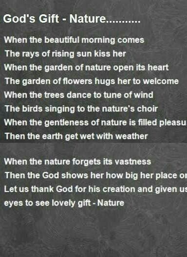 gift flower to nature poem in English - Brainly.in