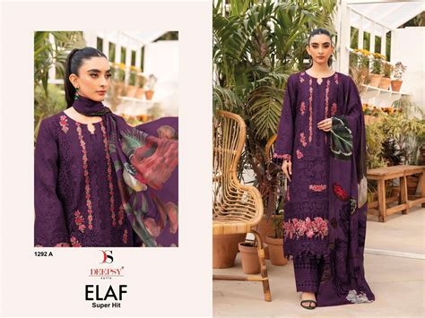 DEEPSY SUITS ELAF SUPER HIT COLLECTION D NO 1292 COTTON HEAVY DESIGNER ...