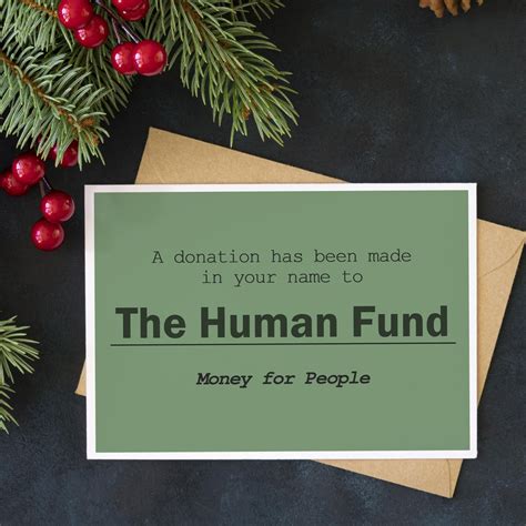 The Human Fund Card. Festivus Card. Funny Christmas Card. - Etsy