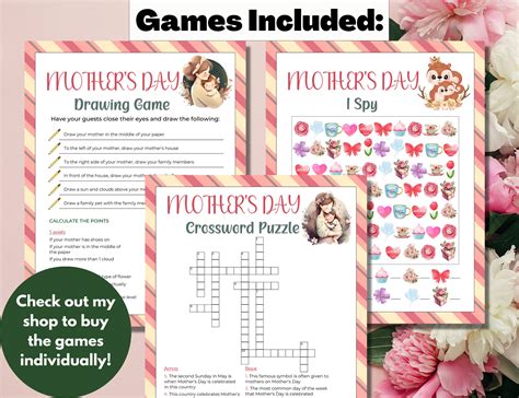 Mothers Day Games | Mothers Day Party Game | Mothers Day Game Bundle ...