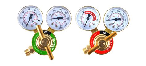 SÜA - Oxygen and Acetylene Regulators Welding Gas Gauges -Pair - Rear ...