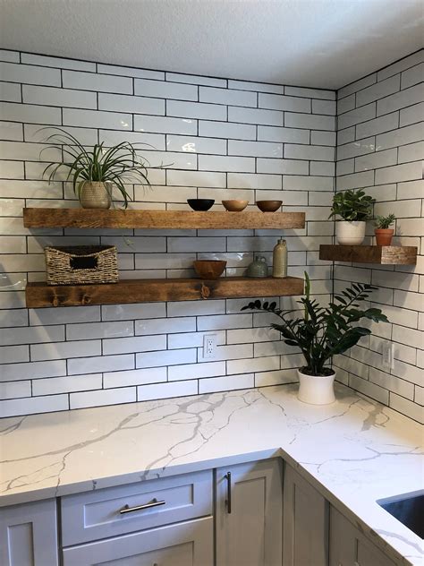 Wood Floating Shelves Kitchen at Cindy Larson blog