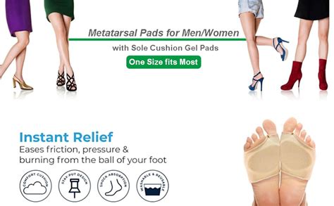 Buy Nasmodo 1 Pair Forefoot Pads for Pain Relief Hallux Valgus Support ...