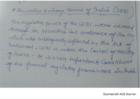 Finance - SEBI Meaning - Master of business administration - Scanned ...