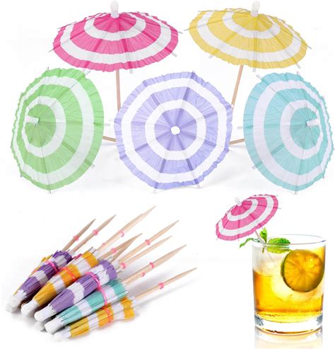Amazon.com | Cunhill 150 Pcs Drink Umbrellas Cocktail Picks Parasol ...