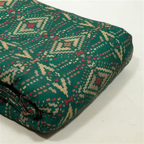 Green Colour Viscose Pashmina Printed Fabric