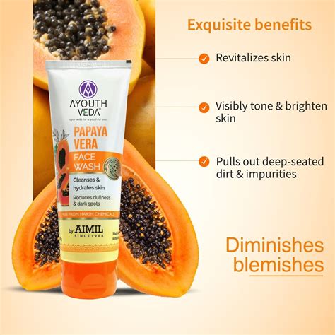 Papaya Vera Face Wash | Natural Papaya Face Wash | Best Papaya Face ...
