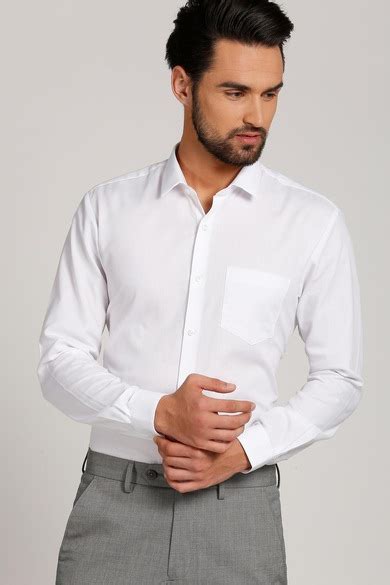 Buy Men White Regular Fit Full Sleeves Formal Shirt Online - 311846 ...