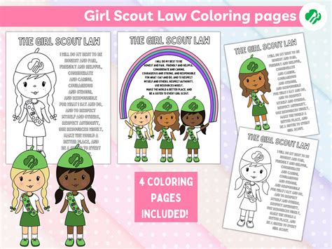 Girl Scout Promise Printable Coloring Page