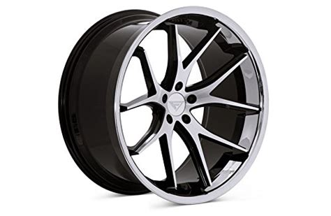 22 Inch Ferrada Fr2 Black Machine Chrome Lip Concave Wheels ...