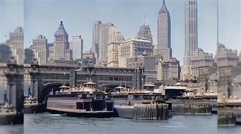 老照片 1935年美国纽约曼哈顿 到处是高楼大厦 - 哔哩哔哩