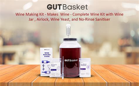 Buy GUTBasket Wine Making Kit - Makes 20L Wine, Fermentation Jar 4 L ...