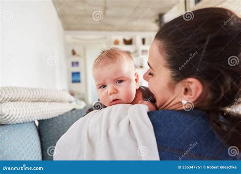 Happy Mother Holding Her Baby in Her Arms Stock Image - Image of ...