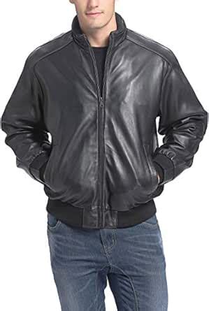 Buy BGSD Men City Lambskin Leather Bomber Jacket (Regular and Big ...