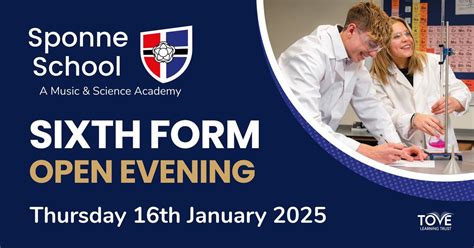 Sponne School Sixth Form Open Evening, Sponne School, Brackley Road ...