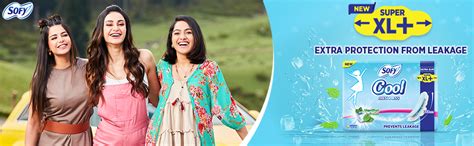 Buy Sofy Cool freshness Extra Long Sanitary Pads, Pack of 44 Online at ...