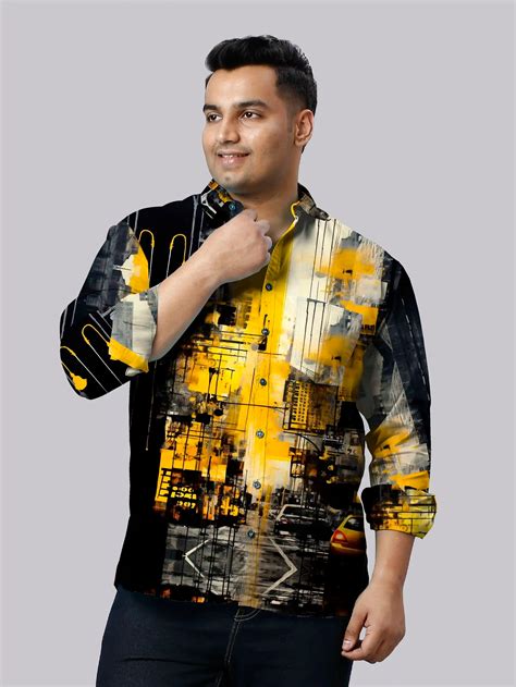 Plus Size Full Sleeves Shirt For Men | Guniaa
