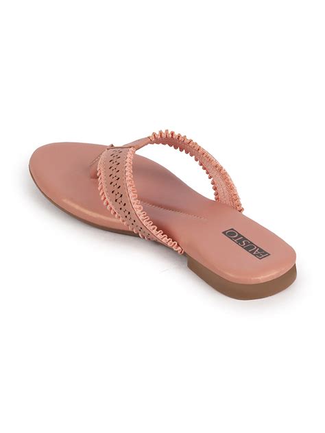 Buy Women Pink Flats Slippers Online | Fausto