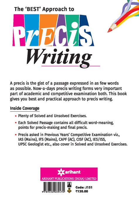 The Best Approach to Precis Writing English Book 2026 – arihantbooks