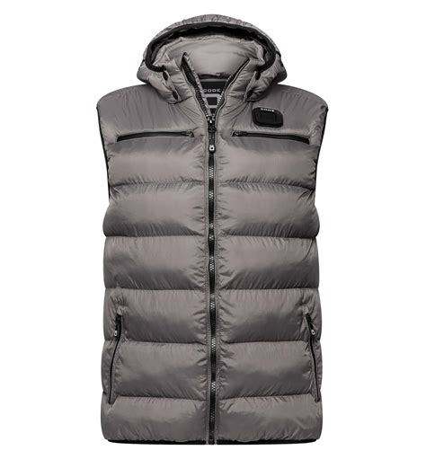 Mens grey puffer vest online