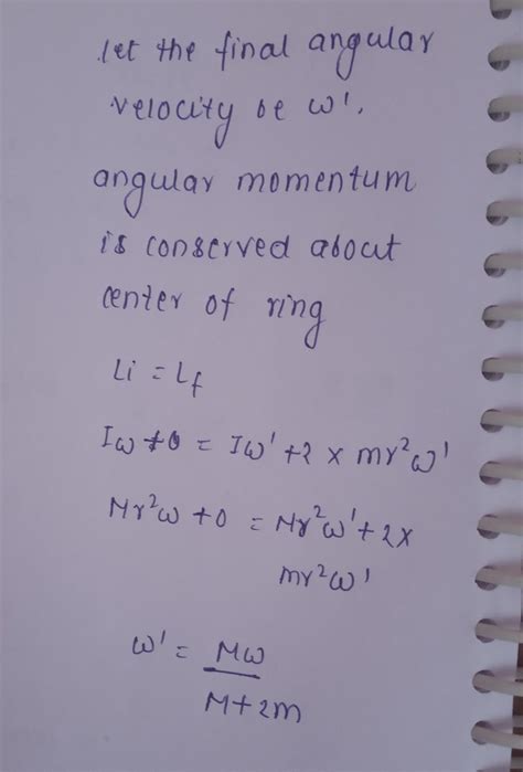 A thin circular ring of mass M and radius R is rotating about its axis ...