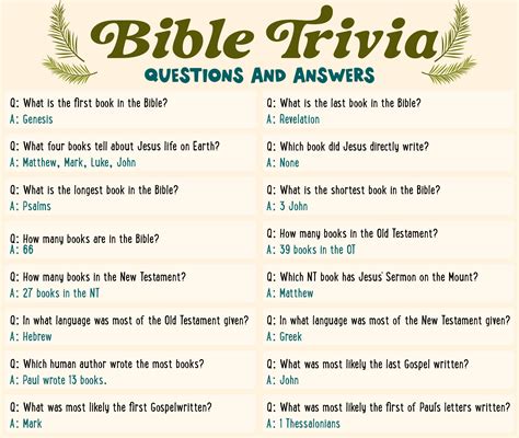 Free Bible Trivia Questions And Answers For Adults Pdf