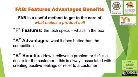 F.A.B. Features, Advantages and Benefits | PPTX