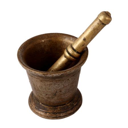 Vintage Brass Mortar and Pestle - Large Size for Authentic Grinding