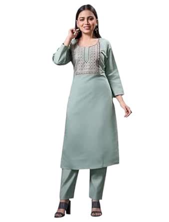 Buy JDS LIFESTYLE Suit Sets with Embroidery Work for Woman A Line Kurta ...
