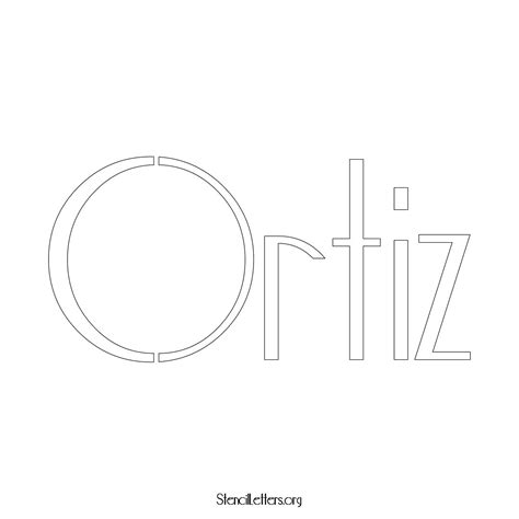 Ortiz Free Printable Family Name Stencils with 6 Unique Typography and ...