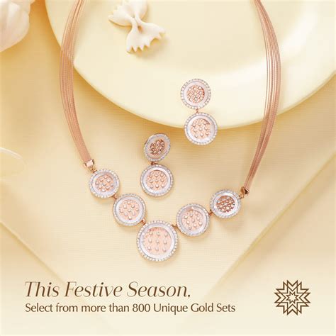 Buy White & Rose Gold 18K Gold Necklace Set Online | White & Rose Gold ...