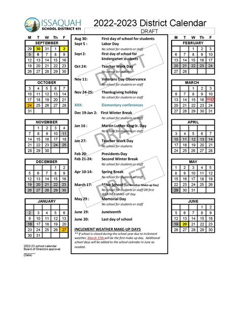 District 202 Calendar 2023 24 - Printable Calendars AT A GLANCE